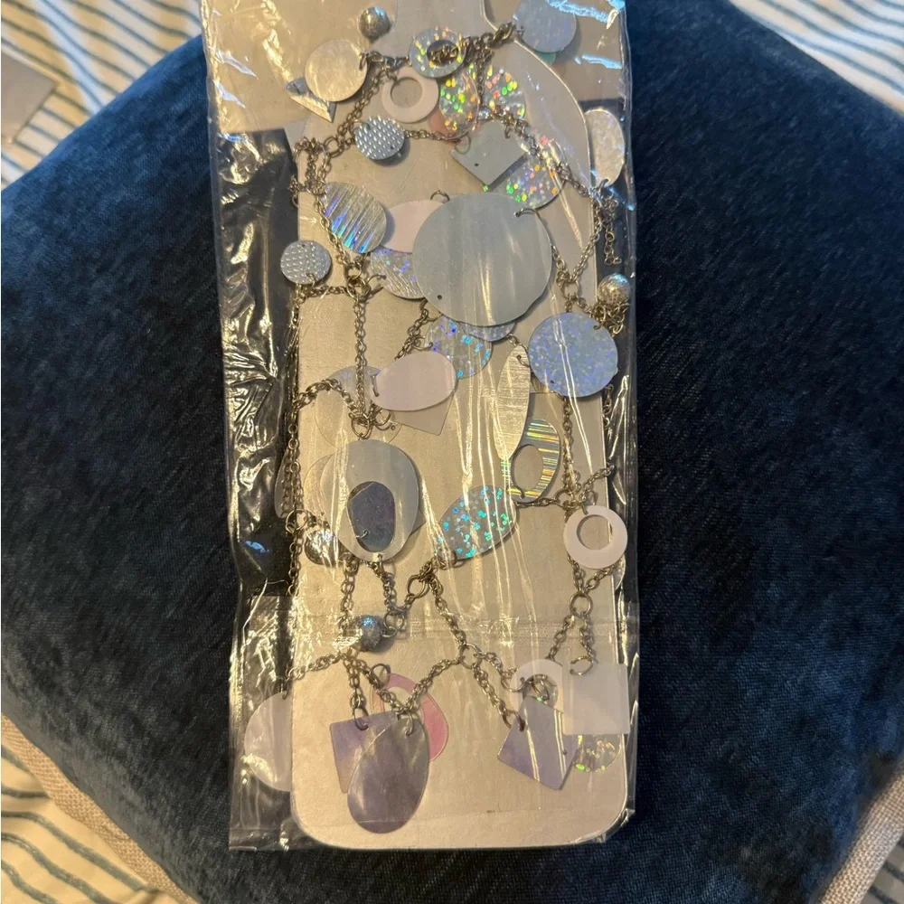 Pier 1 Imports - Silver Beaded Bottle Cover- NWT